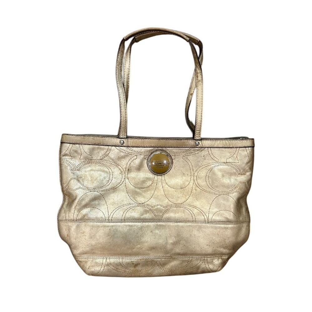 COACH Bundle of 3 - Project Bags - Poppy Glam, Turnlock & Metallic Totes - FAIR - Picture 4 of 10
